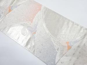 組紐に孔雀羽根模様織り出し袋帯